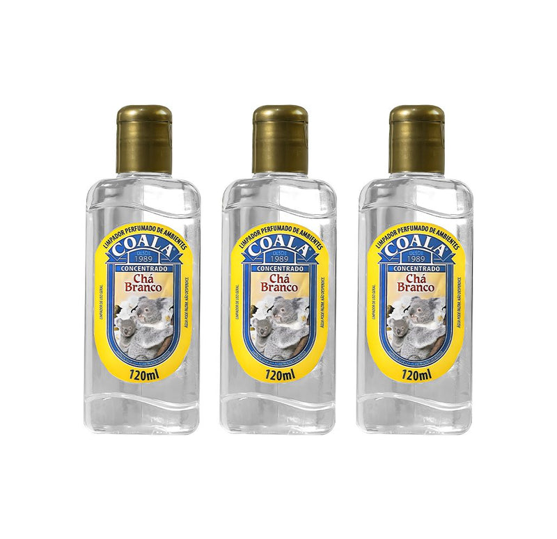 Combo 3 Limpadores Perfumados de Ambientes - Chá Branco - 120 ml