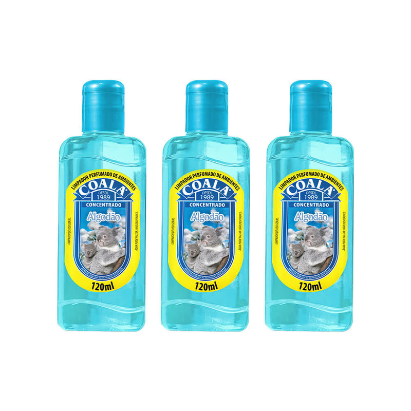 Combo 3 Limpadores Perfumados de Ambientes - Algodão - 120 ml